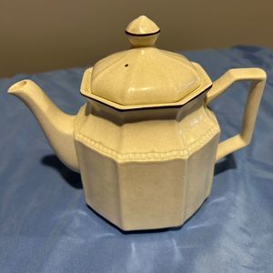 Vintage Kensington Ironstone Teapot Ivory Ceramic Classic Tea Pot